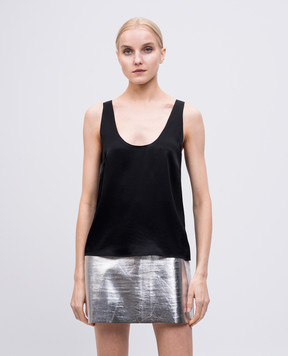 Twinset Чорний топ з логотипом 251TP2651