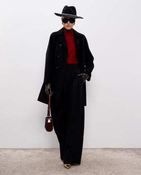 Max Mara Sportmax Чорні штани QUITO з вовни QUITO