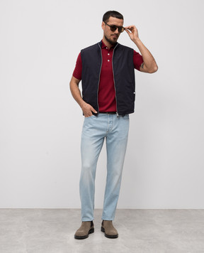 Brunello Cucinelli Бордовое поло с шелком MNB805805P