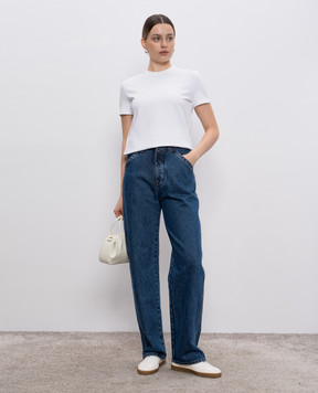 Loro Piana Белая футболка с логотипом логотип FAO5498