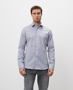 Canali Голубая рубашка в клетку GR03305NCLX0A1
