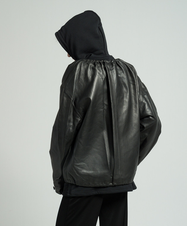 Helmut Lang - Черная кожаная куртка O01HW114 купить в Symbol