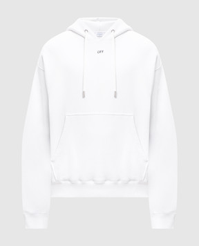Off-White Белые худи с принтом Arrow OMBB085S25FLE00L