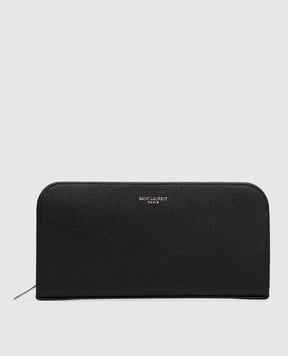 Saint Laurent Черный кожаный кошелек с логотипом 534290BTY0N