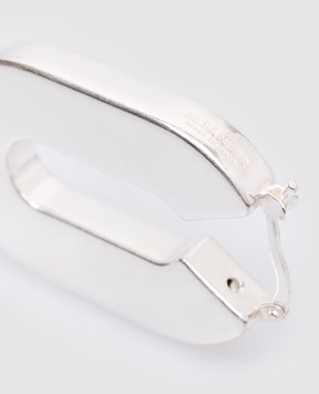 Jil Sander Серебряные серьги с гравировкой логотипа J11VG0080P4877
