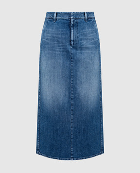 Valentino Синяя джинсовая юбка миди с эффектом потертости 4B0DD17F8JS