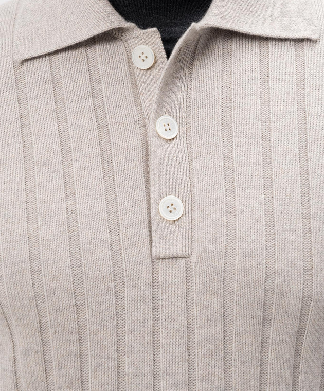 Brunello Cucinelli Бежевый свитер из кашемира M22708105 изображение 5