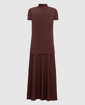Jil Sander Коричнева сукня з ефектом накладання шарів J04CT0111J65016