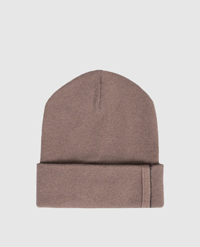 Brunello Cucinelli Коричнева шапка з кашеміру M12163199