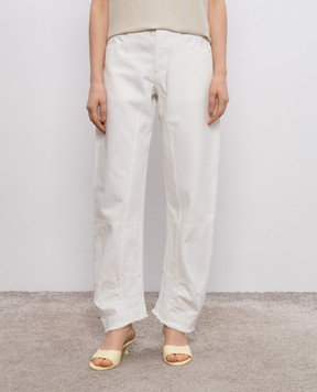 Jil Sander Белые джинсы с логотип патч J04KA0115J46463