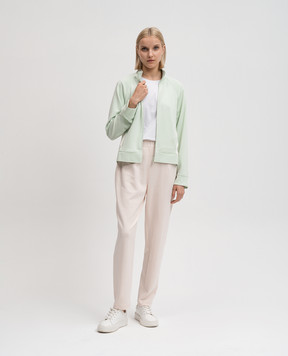 Max Mara Зеленая спортивная куртка GALLI с принтом логотипа GALLI