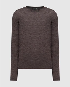 Canali Коричневый джемпер из шерсти MK02353C1122