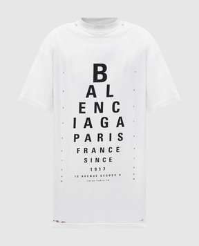 Balenciaga Серая футболка Optical с принтом логотипа 811688TRVU6