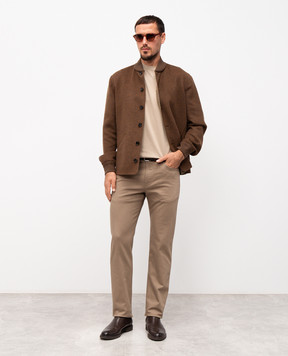 Loro Piana Коричнева куртка Rik з кашеміру FAP7445
