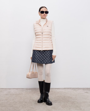 Moncler Розовый пуховый жилет с нашивкой логотипа K20931A00091597YF