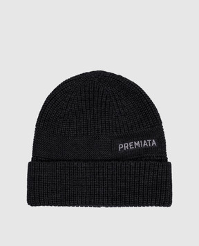 Premiata Черная шапка из шерсти мериноса HALTA