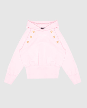 Balmain Дитяче рожеве худі з логотипом BW4A30Z0114