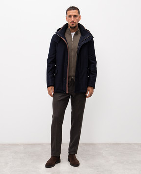 Cashmere&Whiskey Синяя куртка из шерсти и кашемира 7400855219