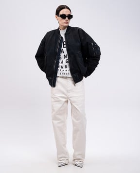 Balenciaga Черный джинсовый бомбер с винтажным эффектом 809451TRW65