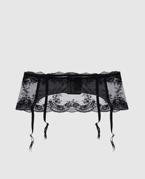 Wolford Черный пояс для чулок из кружева 59934
