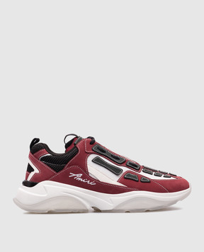 AMIRI Бордові комбіновані кросівки Bone Runner AMFOSR1091