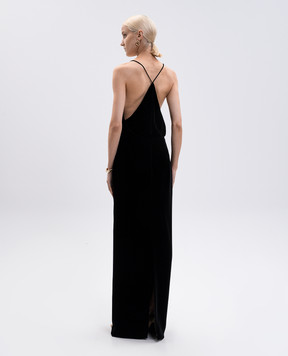 Tom Ford Чорна оксамитова сукня AB3593FAX1556