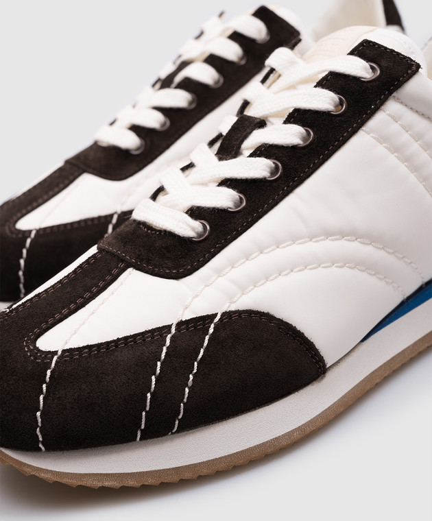 Toteme Білі комбіновані кросівки з логотипом 251WAS1544FB0137 зображення 5