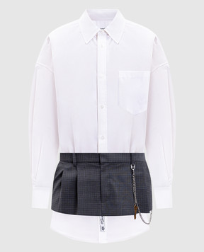Alexander Wang Біла сукня-сорочка подвійної конструкції 1WC3256791
