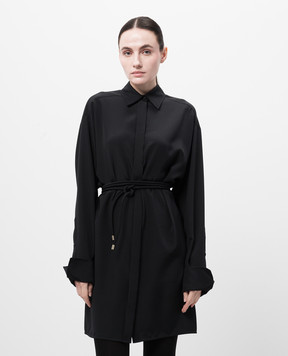 Max Mara Sportmax Чорна сукня-сорочка EOLIE із шовку EOLIE