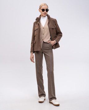 Loro Piana Рожевий меланжевий кардиган Classic з кашеміру FAP2439