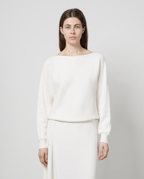 Loro Piana Белый свитер в рубчик FAN6357