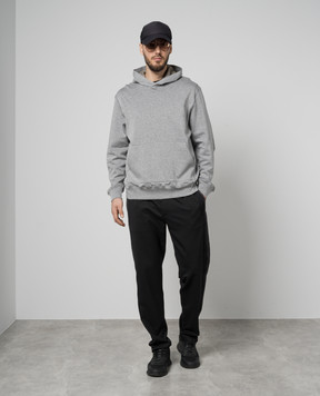 ISAIA Сіре худі з вишивкою MFA060J0300
