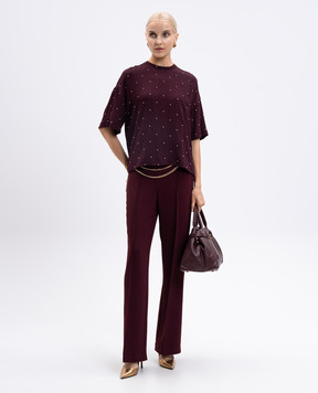 Twinset Бордова блуза з логотипом 252TP2033