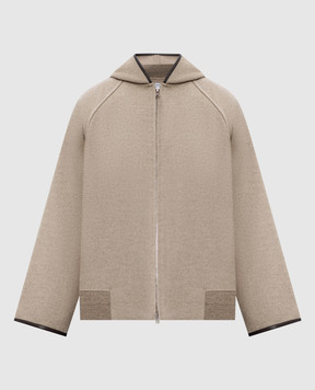 Bottega Veneta Бежева куртка з вовни та кашеміру 834986V3OO0