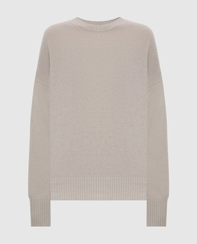 Allude Серый свитер из кашемира с разрезами 25511151