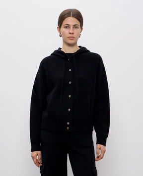 Allude Чорна спортивна куртка з вовни та кашеміру 25517613