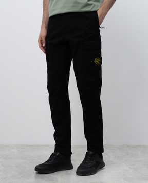 Stone Island Серые брюки карго с логотипом K1S153100304S0010