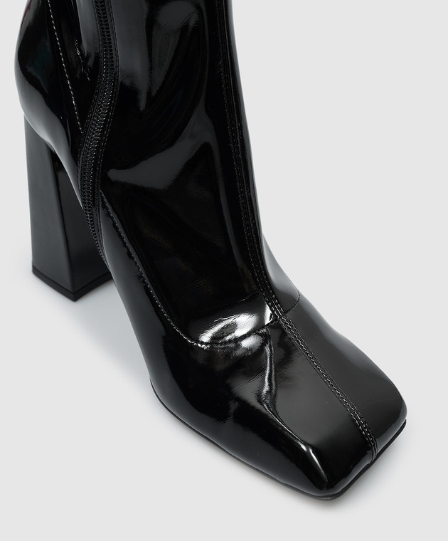 Babe Pay Pls Черные лакированные ботфорты 60190158120ST221 изображение 5