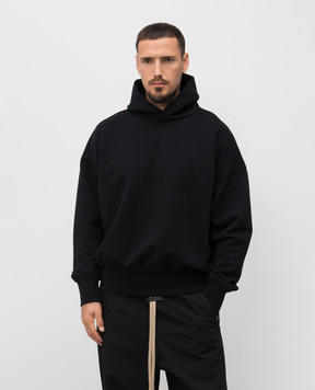 Fear of God Чорне худі з нашивкою логотипа FG25FW12121TER