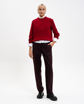 John Smedley Бордовий светр LYLLA з кашеміру і вовни LYLLA