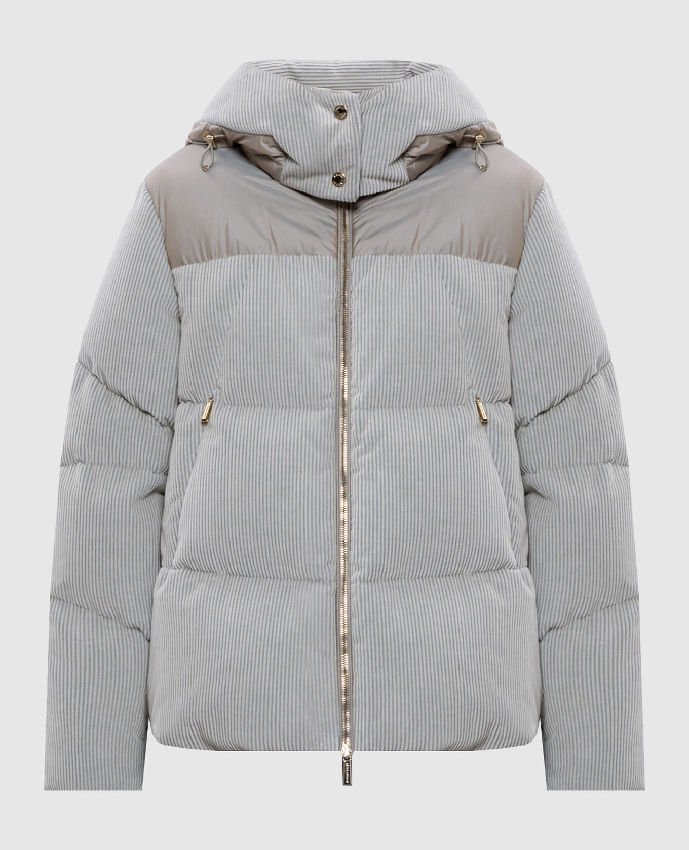 

Серая пуховая вельветовая куртка CAROLA, Серый, Куртки