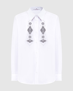 Ermanno Scervino Белая рубашка с кристаллами D472K357CTBQP
