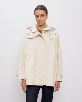 Max Mara Бежева куртка LABBRO з капюшоном LABBRO