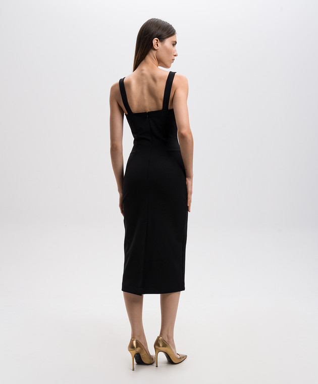 Versace Jeans Couture Черное платье-бюстье в стиле барокко 77HAO935N0394 изображение 4