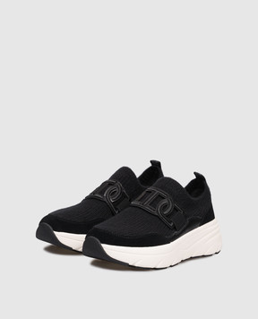 Twinset Чорні кросівки з логотипом 252TCP016