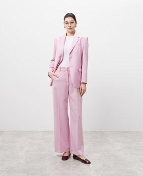 Max Mara Weekend Рожеві штани VISIVO з вовни VISIVO