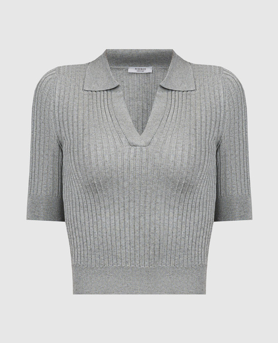 Gray t-shirt in a textured pattern