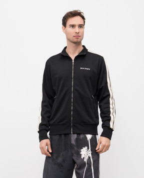 Palm Angels Черная спортивная куртка с логотипом PMBD058C99FAB002