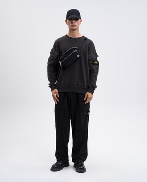 Stone Island Сірий світшот з патчем логотипа K2S156100008S0A20