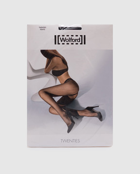 Wolford Чорні колготи Twenties в сітку 11889ВЛ16